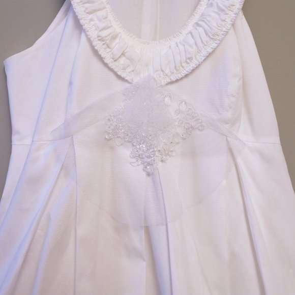 Vera Wang Lavender Label White Bubble Bottom Empire Dress - Picture 9 of 13